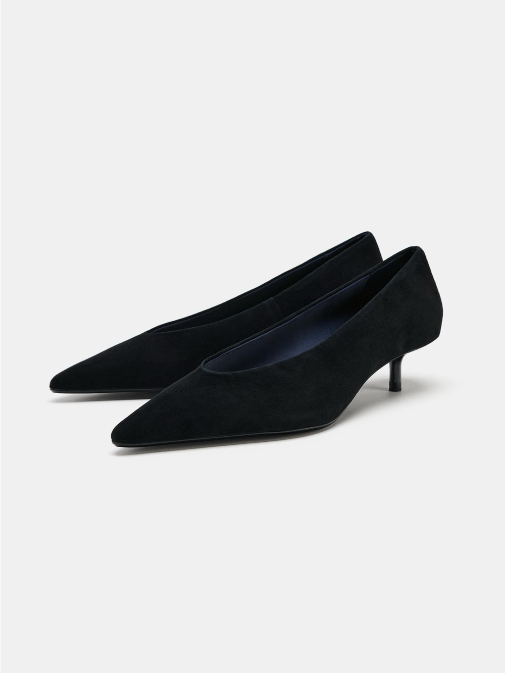 H&M Premium SUEDE KITTEN HEEL SHOES